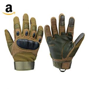 Xnuoyo Goma nudillo Duro Dedo Completo y Medio Dedo Guantes Guantes Protectores Guantes de Pantalla táctil para Motocicleta Ciclismo Caza Escalada Acampar Ejercito Verde